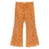 Zimmermann Orange Lace Coco Pant In Yellow