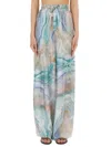 Zimmermann Illuminate Printed Silk Trousers In Multicolour