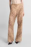 Zimmermann Cascadian Animal Print Wide-leg Pant In Brown