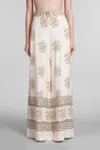Zimmermann Belted Printed Crepe De Chine Wide-leg Pants In Utdlem Utility Dot Lemon