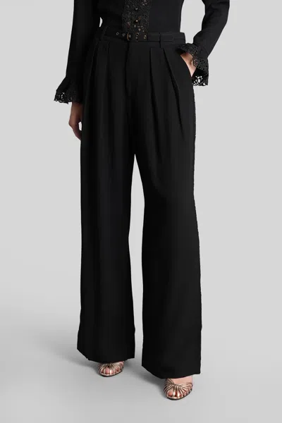 ZIMMERMANN PANTS IN BLACK VISCOSE