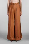 Zimmermann Silk Illustration Wide-leg Pants In Brown