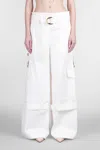 Zimmermann Illuminate Wide-leg Cotton Cargo Trousers In White