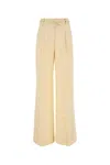 Zimmermann Pantalone Dalla Gamba Ampia Illuminate In Lino Crema  Donna In Lemon