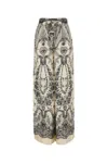 Zimmermann Wide Crush Trousers In Silk In Multi