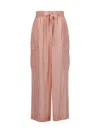 Zimmermann Halliday Silk Cargo Trousers In Pink