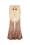 Zimmermann Printed Linen Rhiannon Pant In Neutral
