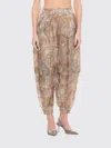 Zimmermann Beige Rebellion Animalier Silk Pants In Gold