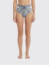 Zimmermann Wanderlust Belted Embellished Paisley-print Bikini Briefs In Blue