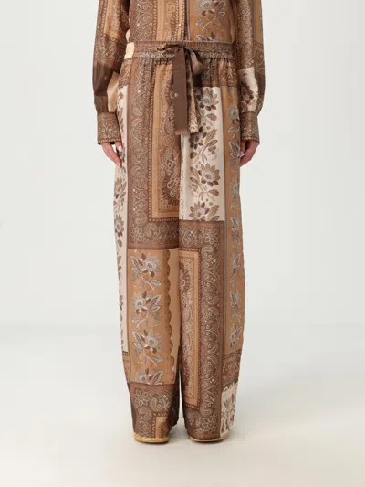 ZIMMERMANN PANTS ZIMMERMANN WOMAN COLOR BROWN,H08996032