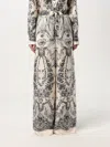 Zimmermann Wide Crush Trousers In Silk Women In 灰色