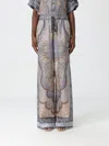 Zimmermann Wanderlust Multicolor Pants With Elastic Drawstring Waist And All-.over Print In Silk Woman In Multi
