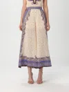 Zimmermann Maxine Trousers With Purple Paisley Print In Violet