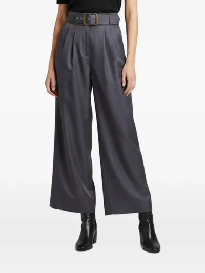 Pre-owned Zimmermann Paradise Pleated Trousers In Gray