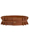 Zimmermann Parasol Folded Leather Belt In Tan