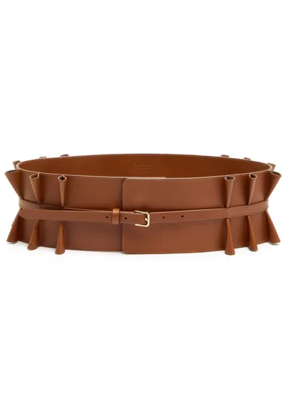 Zimmermann Parasol Folded Leather Belt In Tan