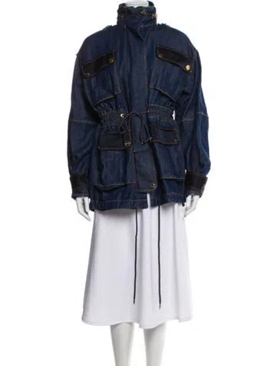 Pre-owned Zimmermann Parka In Blue
