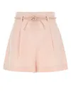 Zimmermann Pastel Pink Linen Crush Shorts In Multi