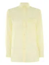Zimmermann Patch-pocket Silk Shirt In Yellow