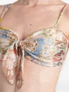 Zimmermann Patchwork-print Bikini Top In Multi