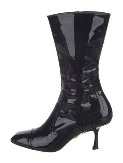 Pre-owned Zimmermann Patent Leather Boots In Blue