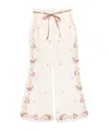 Zimmermann Patience Floral Linen Flared Pants In Neutral