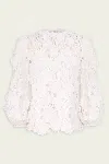 Zimmermann Patience Blouse In Ivory In White