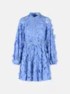 Zimmermann Womens Jacaranda Patience Long-sleeve Cotton Mini Dress Xs In Blue
