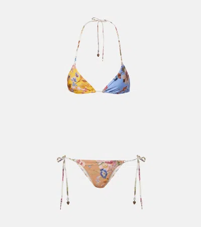 Zimmermann Patience Floral Bikini In Multi