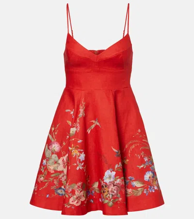 Zimmermann Effortless Feminine Mini Dress With Adjustable Straps In Multi