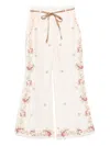 Zimmermann Patience Floral Linen Flared Pants In Multi