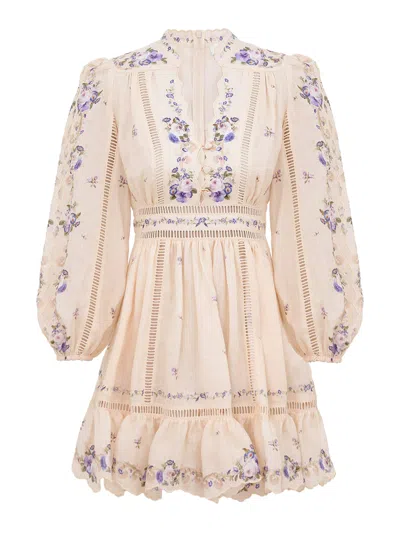 Zimmermann Patience Mini Dress In Multi