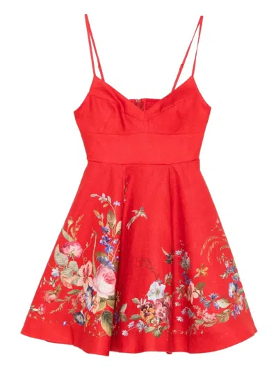 Zimmermann `patience` Mini Dress In Red