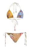 Zimmermann Patience Spliced Tri Bikini In Multi