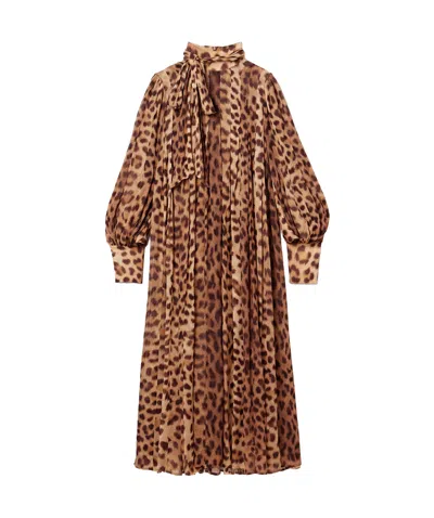 Zimmermann Pattern Dress In Brown
