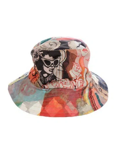 Pre-owned Zimmermann Pattern Print Bucket Hat In Neutral
