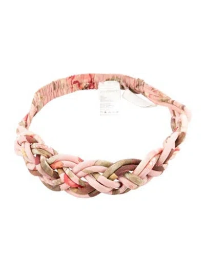 Pre-owned Zimmermann Pattern Print Hairband In Pink