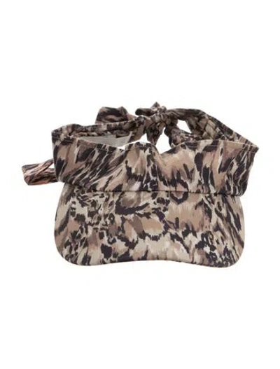 Pre-owned Zimmermann Pattern Print Sun Visor Hat In Brown
