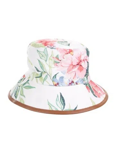 Pre-owned Zimmermann Pattern Printed Bucket Hat In Neutrals