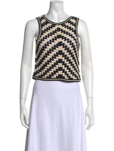 Pre-owned Zimmermann Patterned Crew Neck Sweater In Blue/neutrals