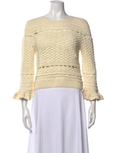 Pre-owned Zimmermann Patterned Crew Neck Sweater In Neutral