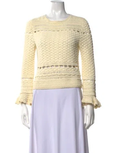 Pre-owned Zimmermann Patterned Crew Neck Sweater In Neutrals