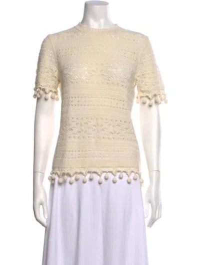 Pre-owned Zimmermann Patterned Crew Neck Sweater In Neutrals