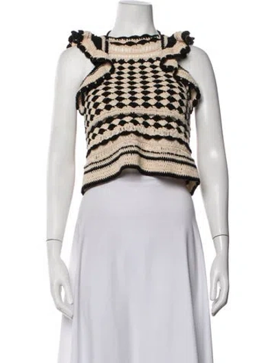 Pre-owned Zimmermann Patterned Crew Neck Sweater In Neutrals
