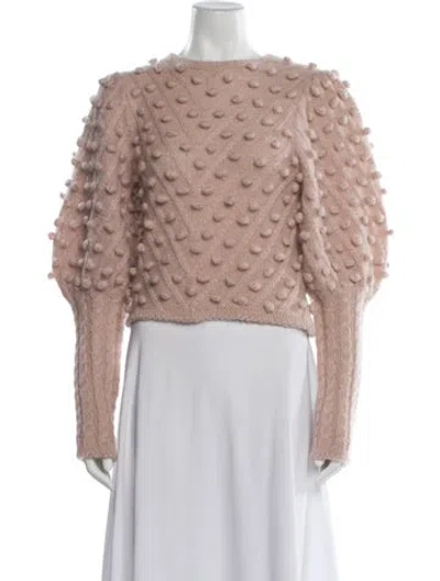 Pre-owned Zimmermann Patterned Crew Neck Sweater In Pink