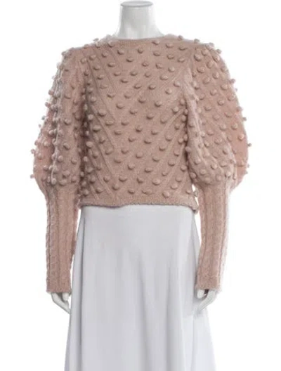 Pre-owned Zimmermann Patterned Crew Neck Sweater In Pink