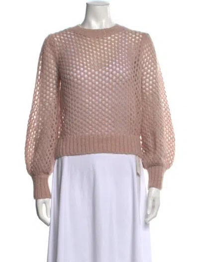 Pre-owned Zimmermann Patterned Crew Neck Sweater In Pink