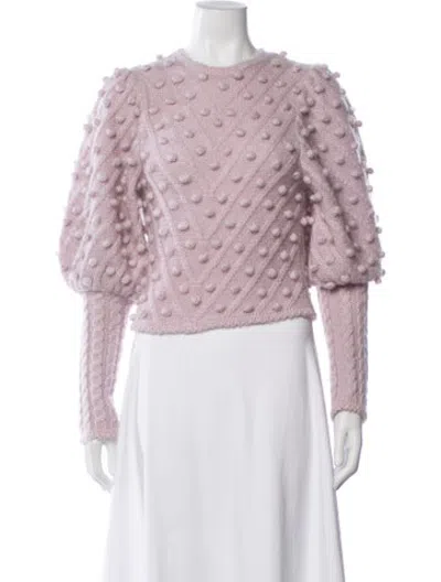 Pre-owned Zimmermann Patterned Crew Neck Sweater In Purple