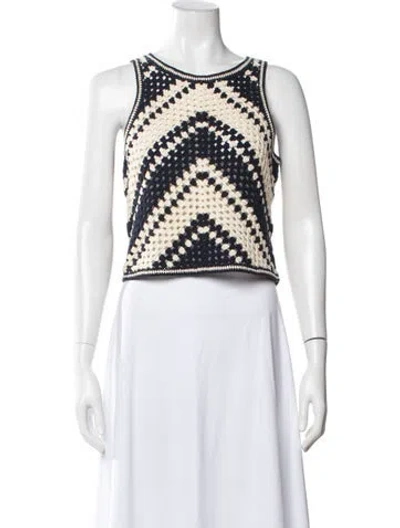 Pre-owned Zimmermann Patterned Crew Neck Top
