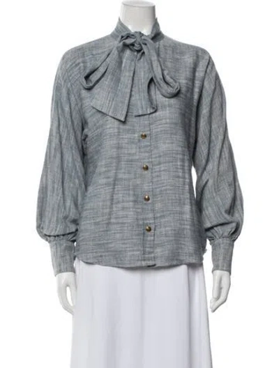 Pre-owned Zimmermann Patterned Jacket In Blue